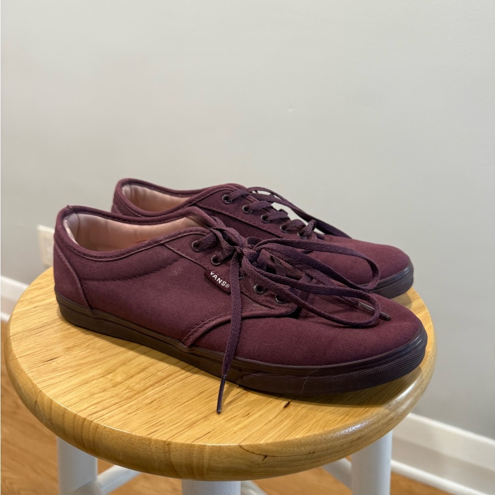 Vans Burgundy Canvas Sneakers